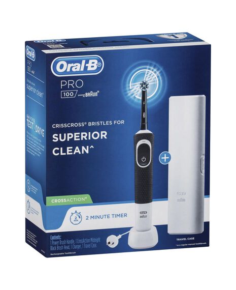 Pro 100 CrossAction Electric Toothbrush - Black